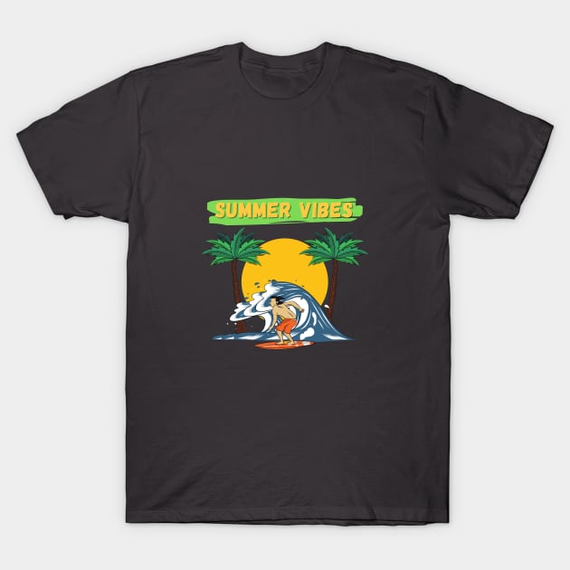 Summer Vibes T-Shirt by Art By Bear